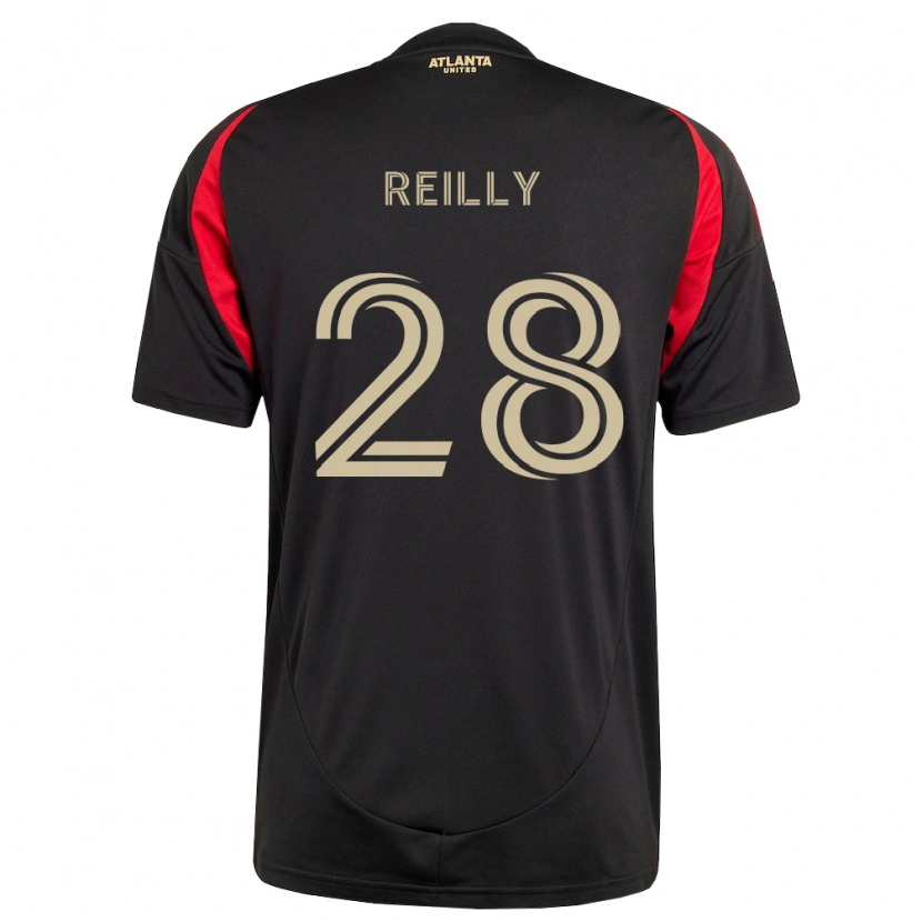 Danxen Enfant Maillot Will Reilly #28 Noir Rouge Tenues Domicile 2026/27 T-Shirt