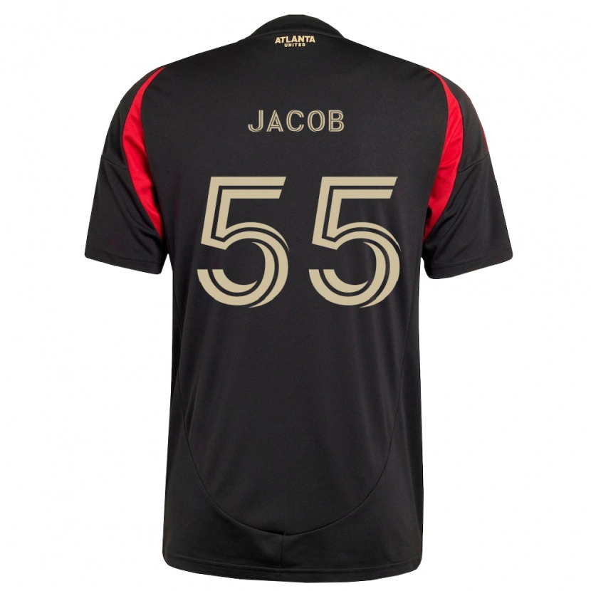Danxen Enfant Maillot Tomás Jacob #55 Noir Rouge Tenues Domicile 2026/27 T-Shirt