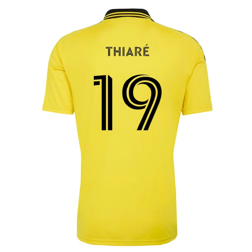 Danxen Enfant Maillot Jamal Thiaré #19 Jaune Noir Tenues Domicile 2026/27 T-Shirt