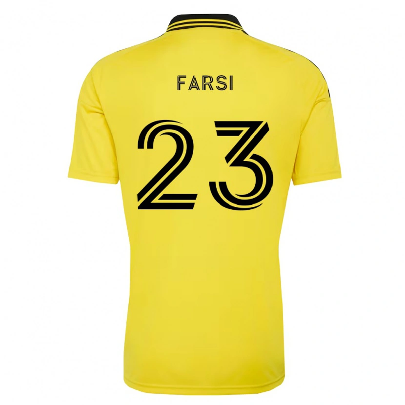 Danxen Enfant Maillot Mohamed Farsi #23 Jaune Noir Tenues Domicile 2026/27 T-Shirt