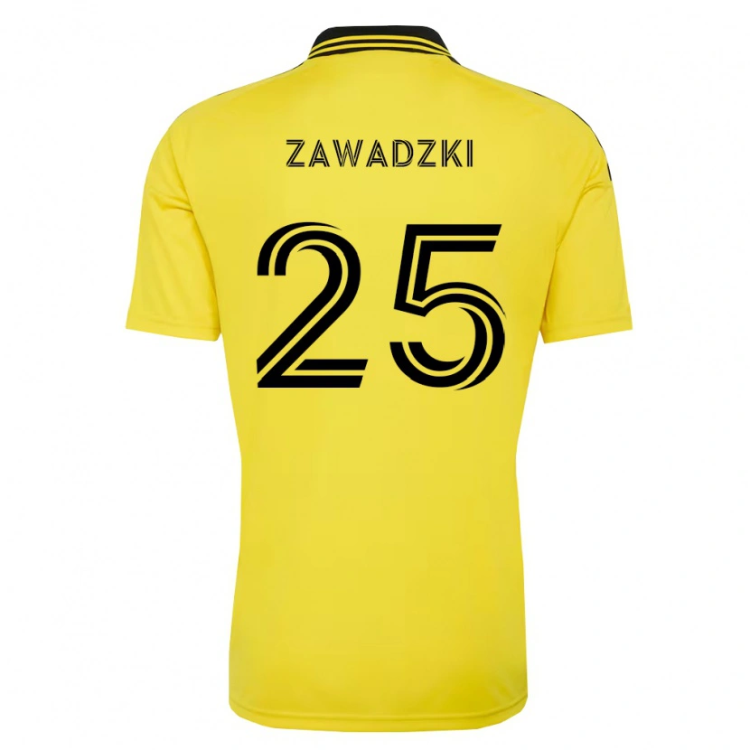 Danxen Enfant Maillot Sean Zawadzki #25 Jaune Noir Tenues Domicile 2026/27 T-Shirt