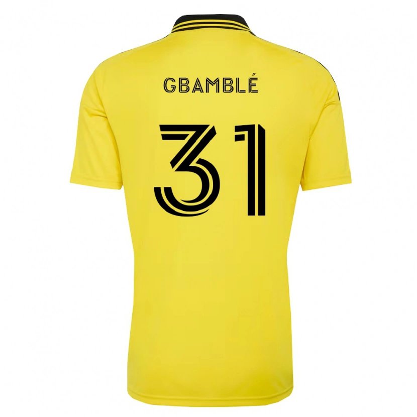 Danxen Enfant Maillot Kevin Gbamblé #31 Jaune Noir Tenues Domicile 2026/27 T-Shirt
