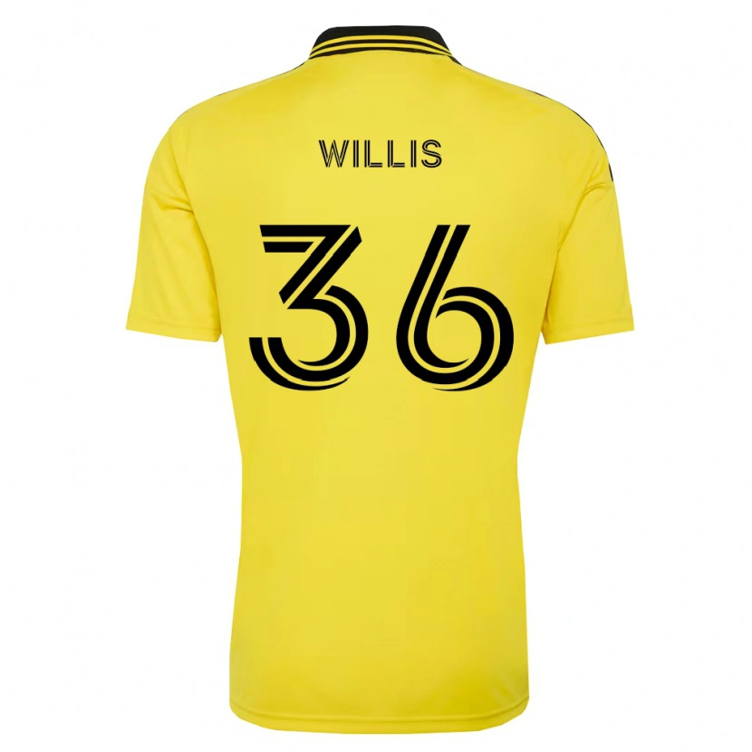 Danxen Enfant Maillot Pharrell Willis #36 Jaune Noir Tenues Domicile 2026/27 T-Shirt