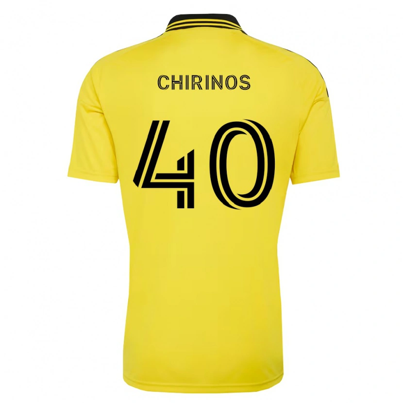 Danxen Enfant Maillot Johann Chirinos #40 Jaune Noir Tenues Domicile 2026/27 T-Shirt