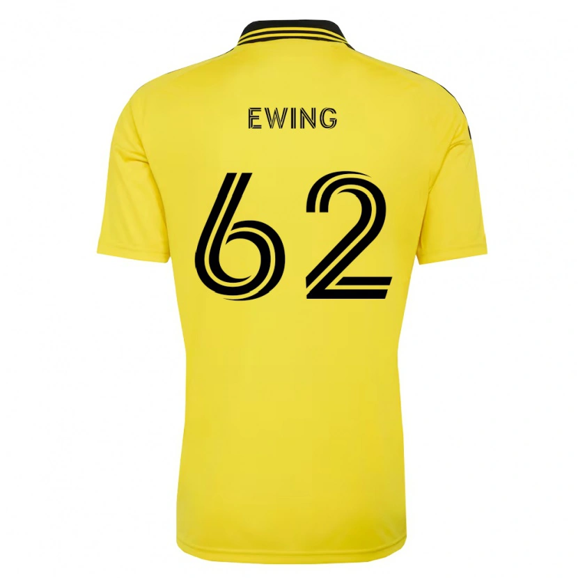 Danxen Enfant Maillot Immanuel Ewing #62 Jaune Noir Tenues Domicile 2026/27 T-Shirt