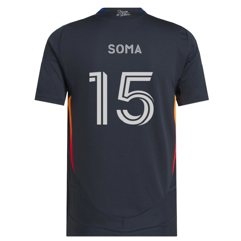 Danxen Enfant Maillot Pedro Soma #15 Gris Foncé Rouge Tenues Domicile 2026/27 T-Shirt
