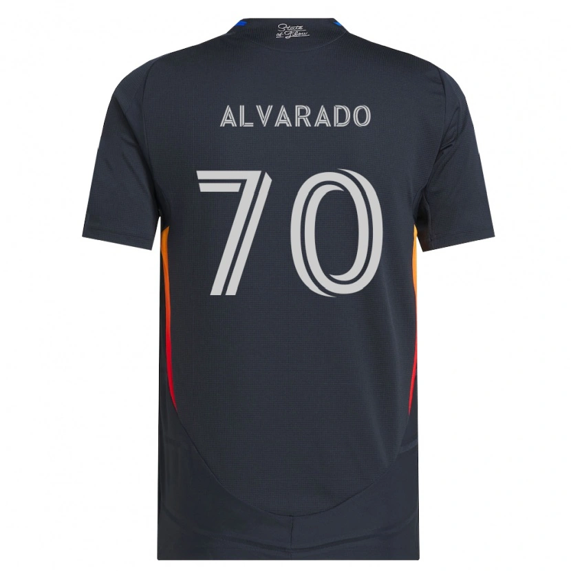 Danxen Enfant Maillot Alejandro Alvarado #70 Gris Foncé Rouge Tenues Domicile 2026/27 T-Shirt