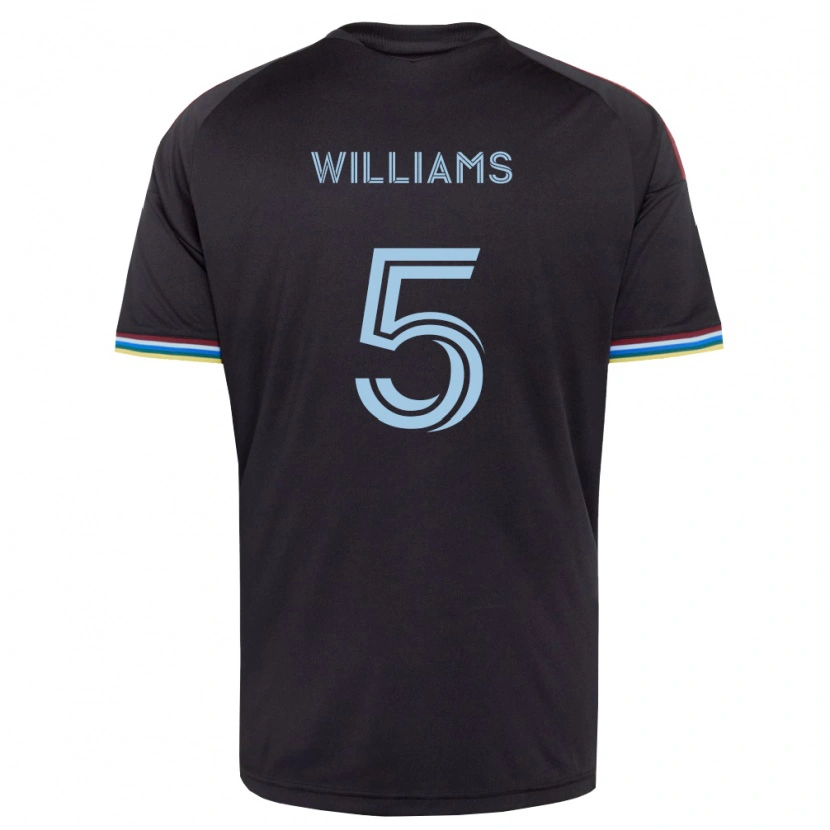 Danxen Enfant Maillot Loïc Williams #5 Noir Bleu Ciel Tenues Domicile 2026/27 T-Shirt