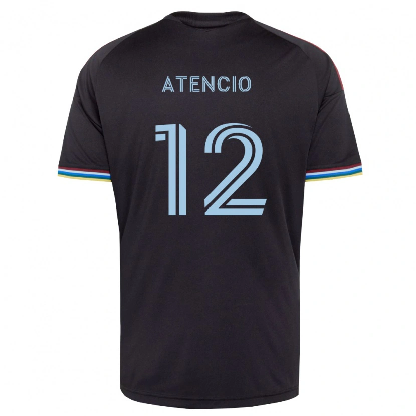 Danxen Enfant Maillot Josh Atencio #12 Noir Bleu Ciel Tenues Domicile 2026/27 T-Shirt