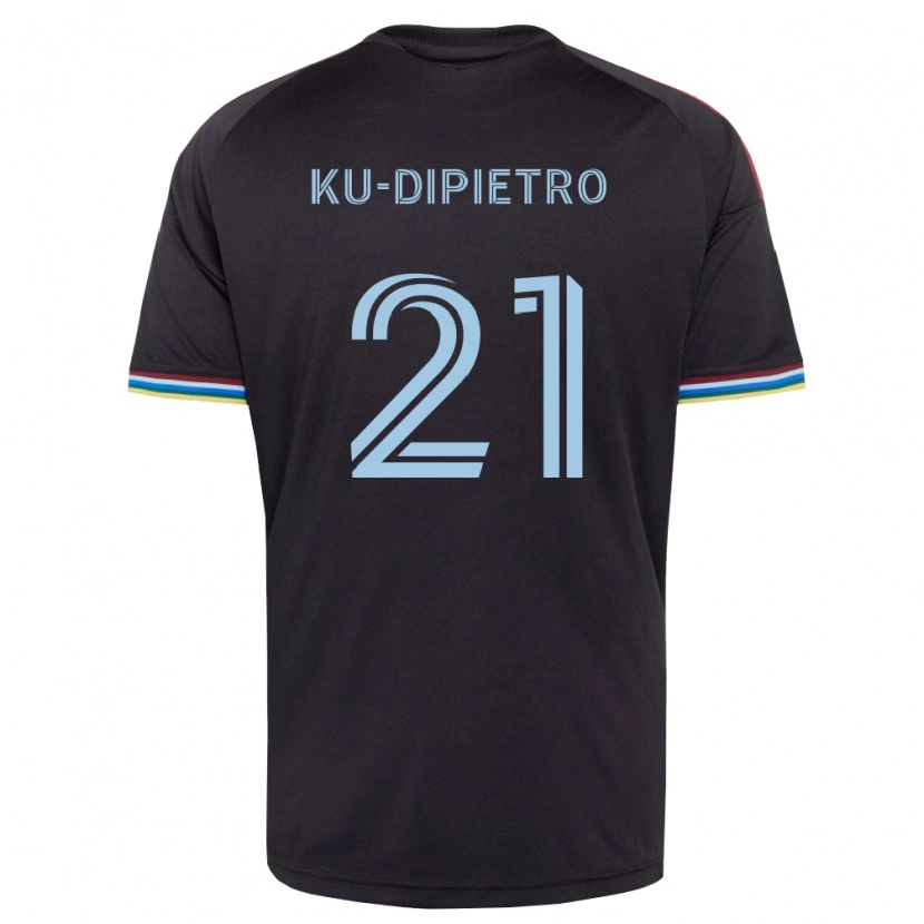 Danxen Enfant Maillot Theodore Ku-Dipietro #21 Noir Bleu Ciel Tenues Domicile 2026/27 T-Shirt