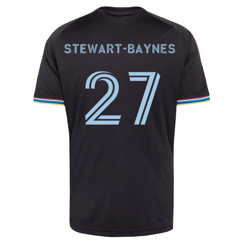 Danxen Enfant Maillot Kimani Stewart-Baynes #27 Noir Bleu Ciel Tenues Domicile 2026/27 T-Shirt