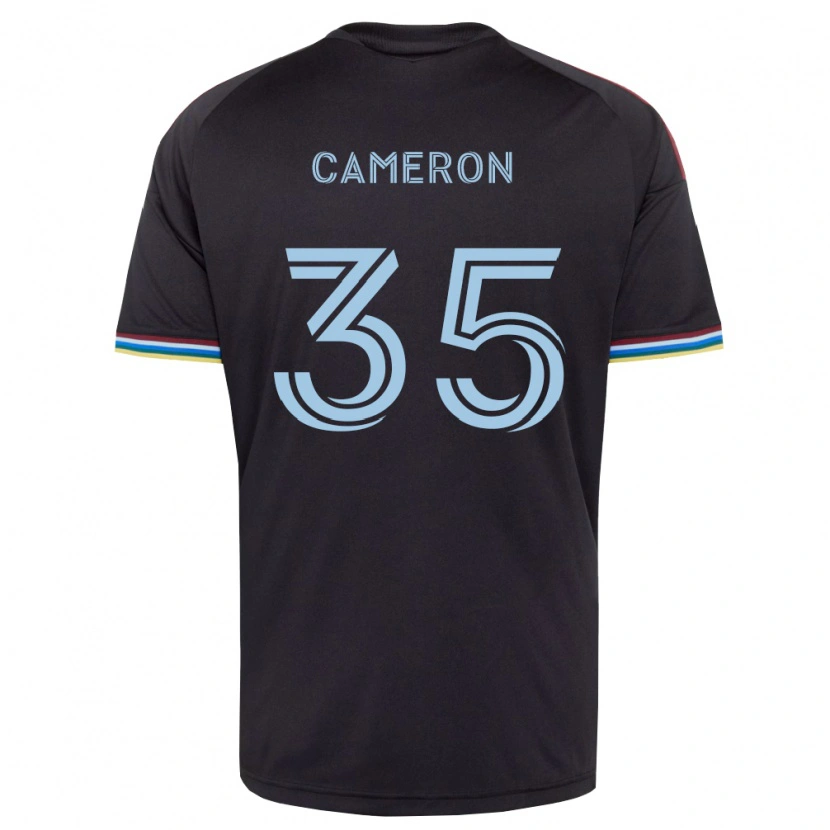Danxen Enfant Maillot James Cameron #35 Noir Bleu Ciel Tenues Domicile 2026/27 T-Shirt