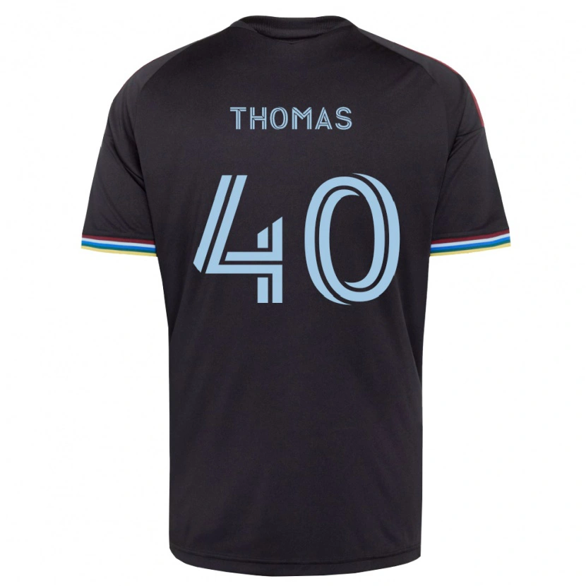 Danxen Enfant Maillot Kai Thomas #40 Noir Bleu Ciel Tenues Domicile 2026/27 T-Shirt