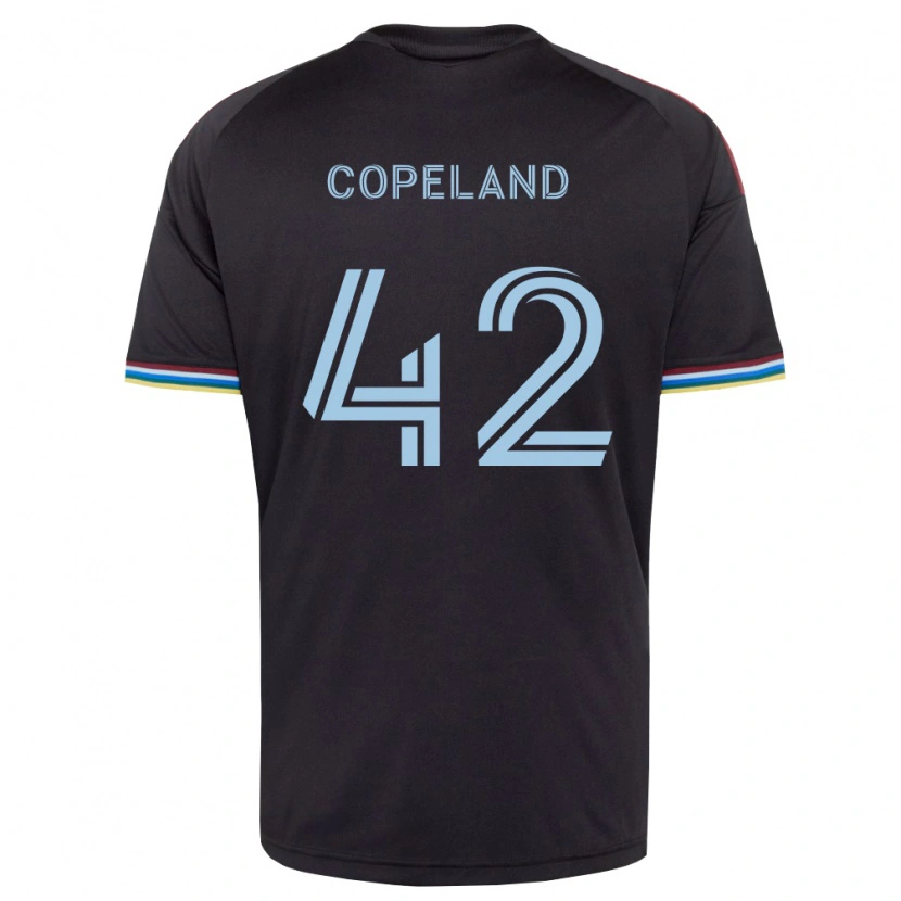 Danxen Enfant Maillot Josh Copeland #42 Noir Bleu Ciel Tenues Domicile 2026/27 T-Shirt