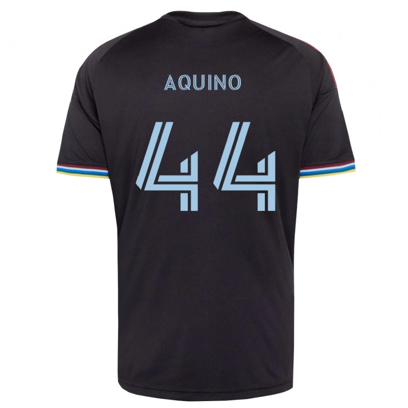 Danxen Enfant Maillot Chris Aquino #44 Noir Bleu Ciel Tenues Domicile 2026/27 T-Shirt