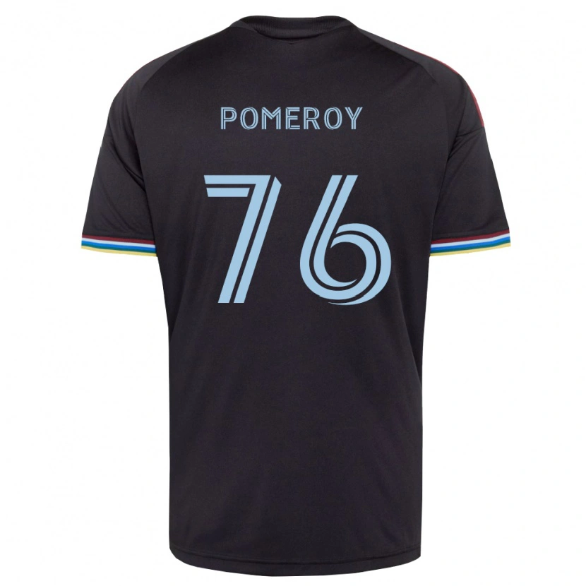 Danxen Enfant Maillot Jack Pomeroy #76 Noir Bleu Ciel Tenues Domicile 2026/27 T-Shirt