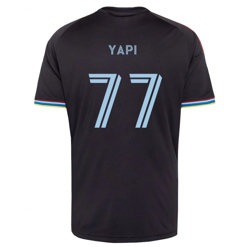 Danxen Enfant Maillot Darren Yapi #77 Noir Bleu Ciel Tenues Domicile 2026/27 T-Shirt