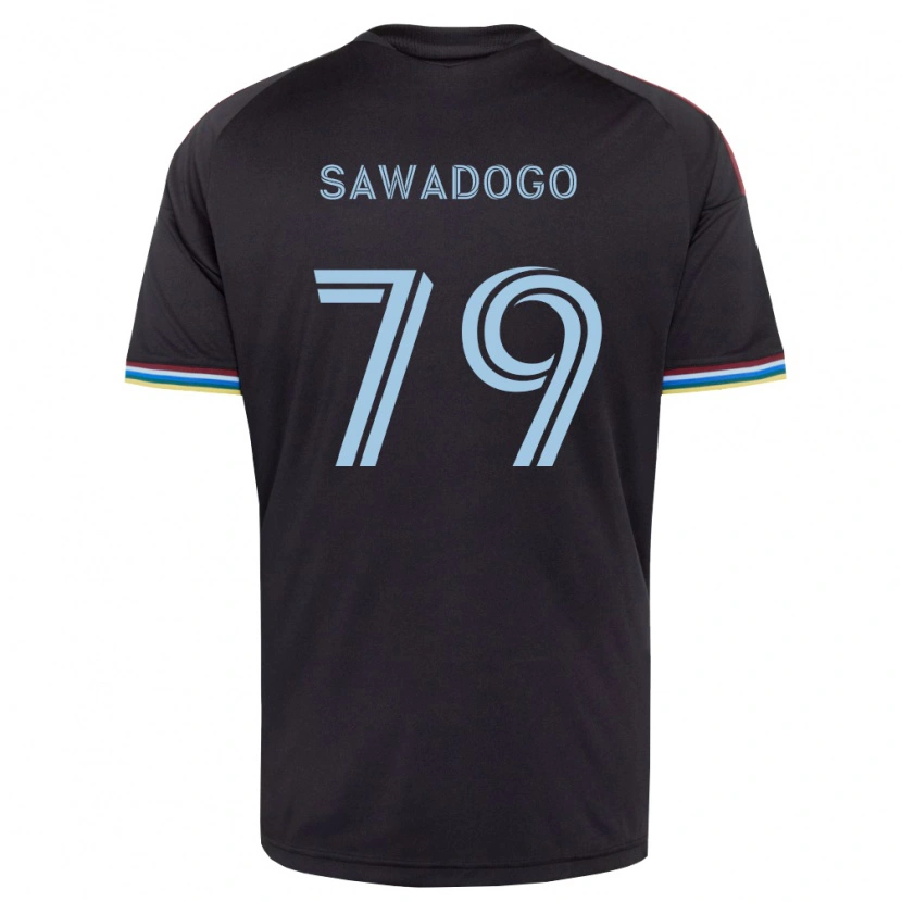Danxen Enfant Maillot Kamal Sawadogo #79 Noir Bleu Ciel Tenues Domicile 2026/27 T-Shirt