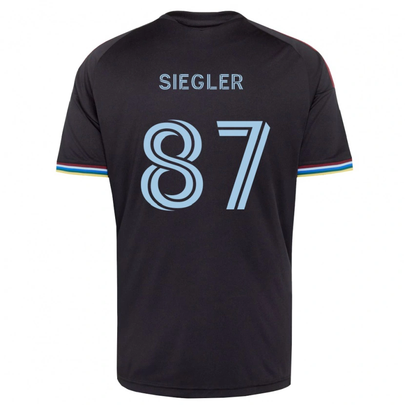 Danxen Enfant Maillot Sebastian Siegler #87 Noir Bleu Ciel Tenues Domicile 2026/27 T-Shirt