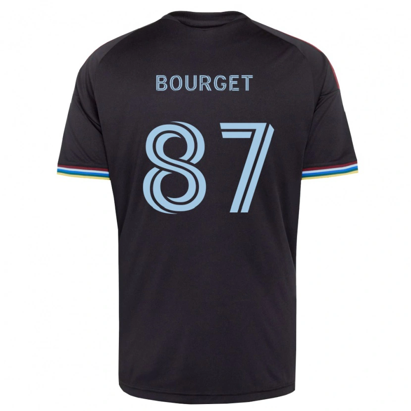 Danxen Enfant Maillot Sebastian Bourget #87 Noir Bleu Ciel Tenues Domicile 2026/27 T-Shirt