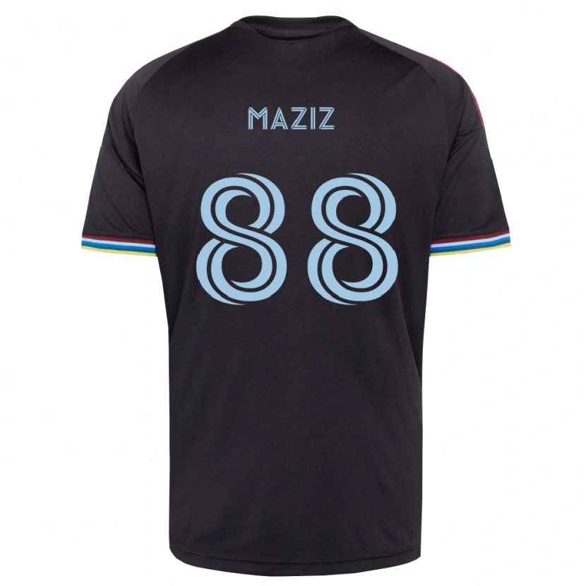 Danxen Enfant Maillot Youssef Maziz #88 Noir Bleu Ciel Tenues Domicile 2026/27 T-Shirt