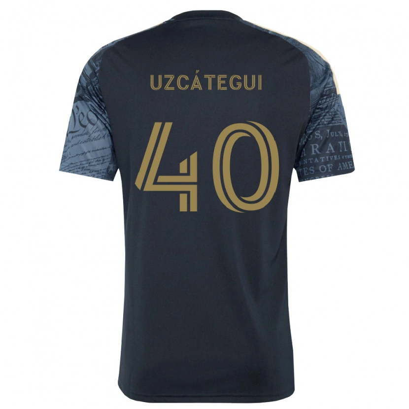 Danxen Enfant Maillot Rafael Uzcátegui #40 Bleu Marine Marron Tenues Domicile 2026/27 T-Shirt