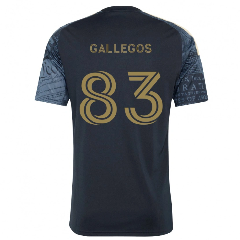 Danxen Enfant Maillot Mateo Gallegos #83 Bleu Marine Marron Tenues Domicile 2026/27 T-Shirt
