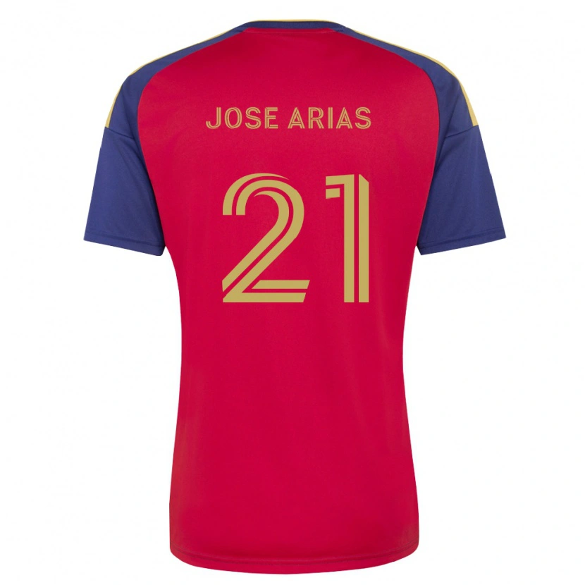 Danxen Enfant Maillot Juan Jose Arias #21 Bleu Royal Marron Rouge Tenues Domicile 2026/27 T-Shirt