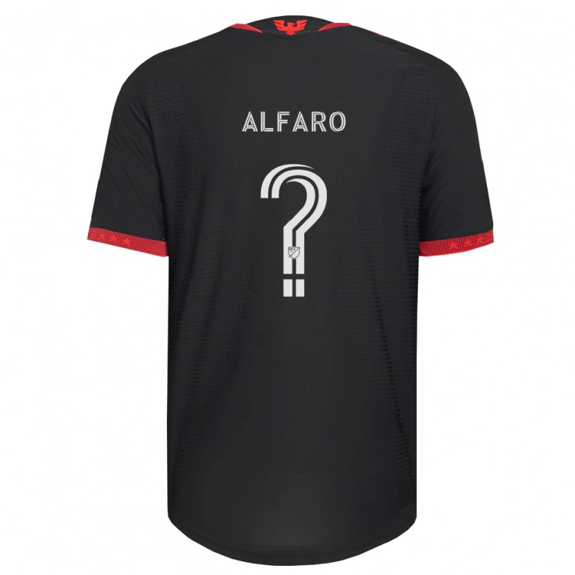 Danxen Enfant Maillot Antonio Alfaro #0 Noir Blanc Rouge Tenues Domicile 2026/27 T-Shirt