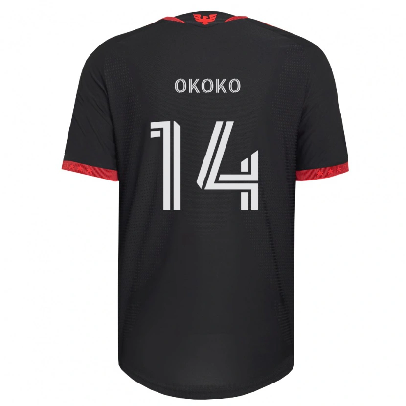 Danxen Enfant Maillot Lohamba Okoko #14 Noir Blanc Rouge Tenues Domicile 2026/27 T-Shirt