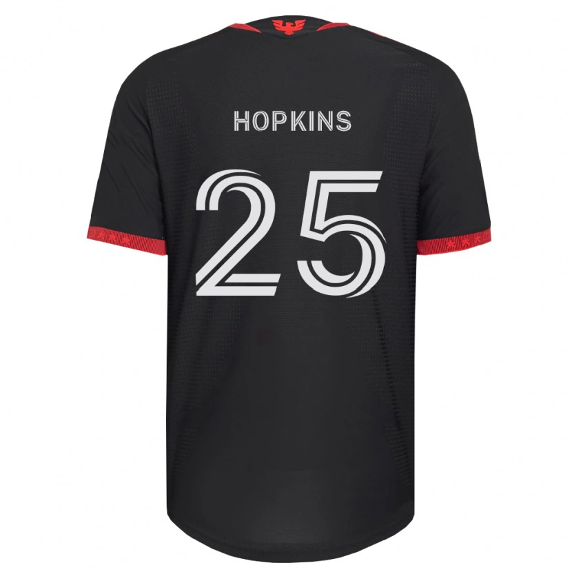 Danxen Enfant Maillot Jackson Hopkins #25 Noir Blanc Rouge Tenues Domicile 2026/27 T-Shirt