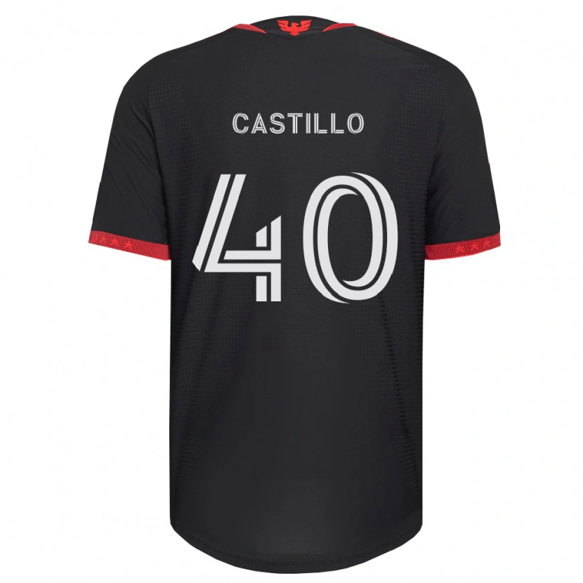 Danxen Enfant Maillot Kamil Castillo #40 Noir Blanc Rouge Tenues Domicile 2026/27 T-Shirt
