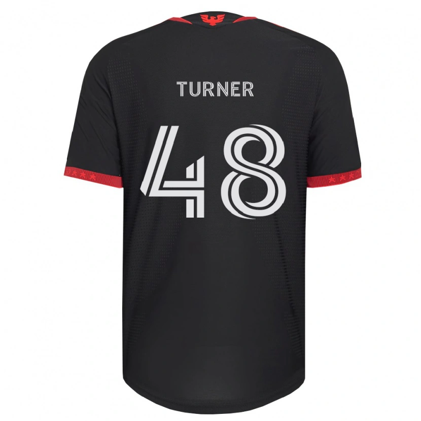 Danxen Enfant Maillot Gavin Turner #48 Noir Blanc Rouge Tenues Domicile 2026/27 T-Shirt