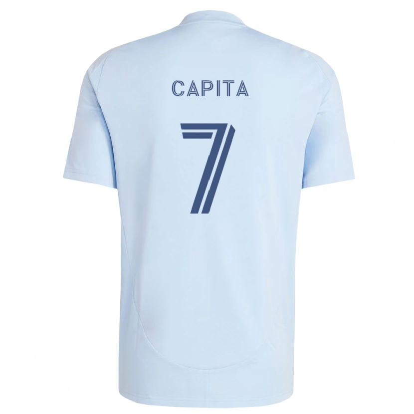 Danxen Enfant Maillot Capita #7 Bleu Clair Gris Clair Tenues Domicile 2026/27 T-Shirt