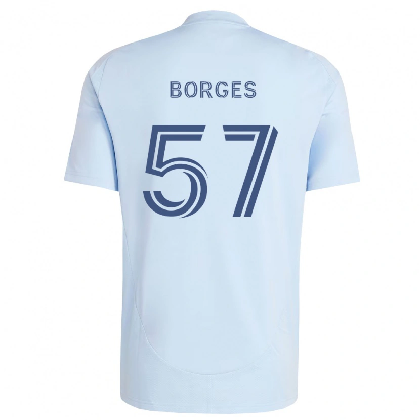 Danxen Enfant Maillot Diego Borges #57 Bleu Clair Gris Clair Tenues Domicile 2026/27 T-Shirt