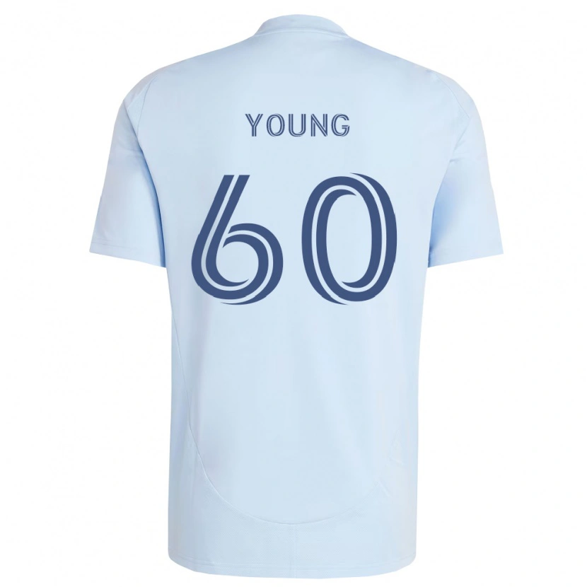 Danxen Enfant Maillot Nate Young #60 Bleu Clair Gris Clair Tenues Domicile 2026/27 T-Shirt