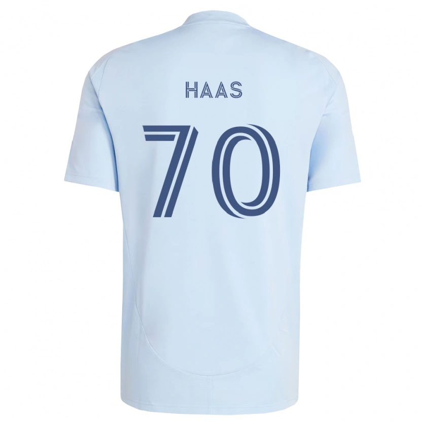 Danxen Enfant Maillot Ty Haas #70 Bleu Clair Gris Clair Tenues Domicile 2026/27 T-Shirt