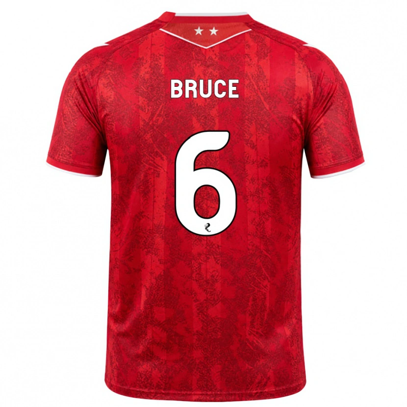 Danxen Enfant Maillot Natasha Bruce #6 Rouge Blanc Tenues Domicile 2026/27 T-Shirt
