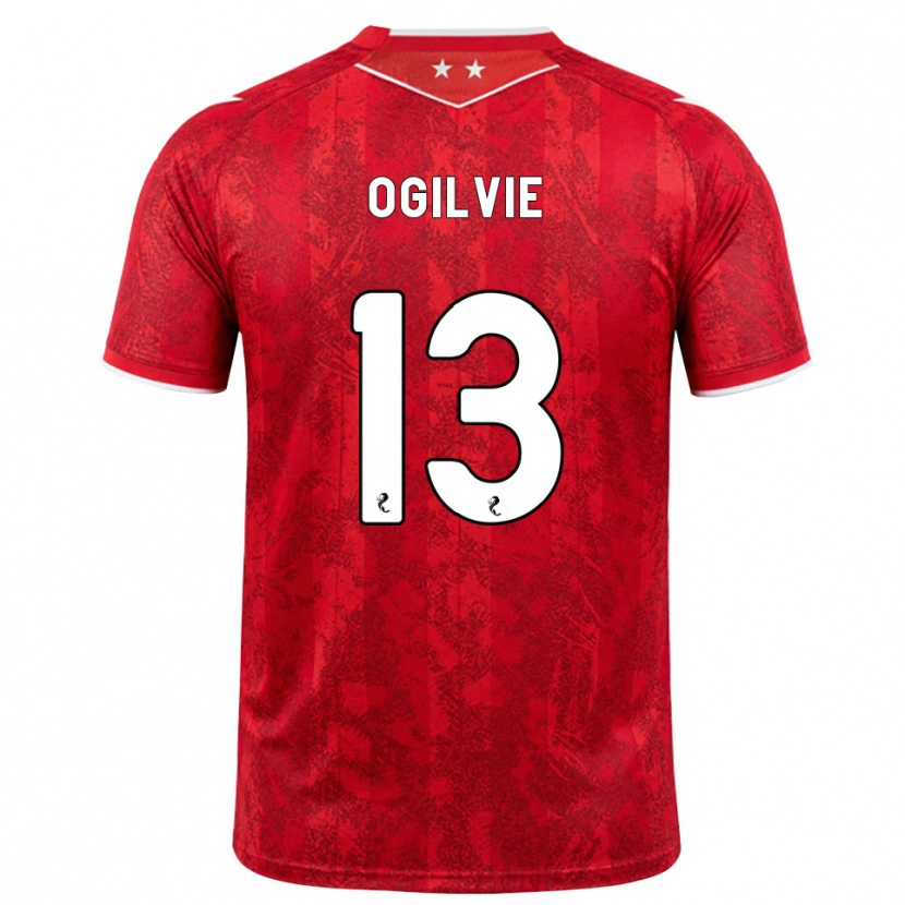 Danxen Enfant Maillot Francesca Ogilvie #13 Rouge Blanc Tenues Domicile 2026/27 T-Shirt