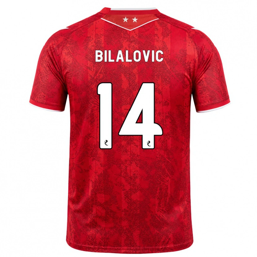 Danxen Enfant Maillot Kenan Bilalovic #14 Rouge Blanc Tenues Domicile 2026/27 T-Shirt