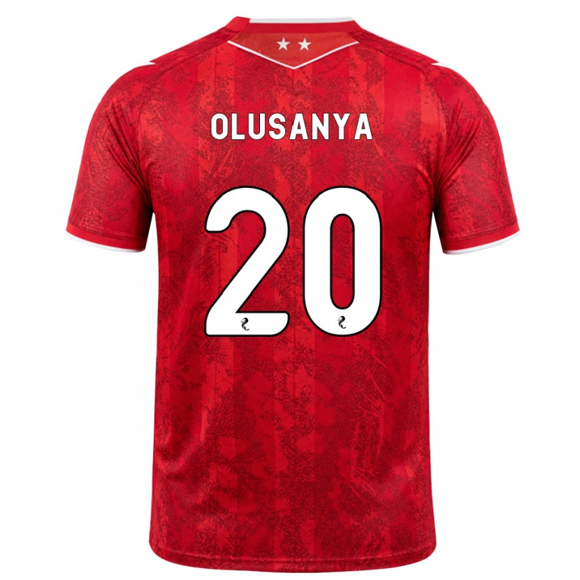 Danxen Enfant Maillot Toyosi Olusanya #20 Rouge Blanc Tenues Domicile 2026/27 T-Shirt