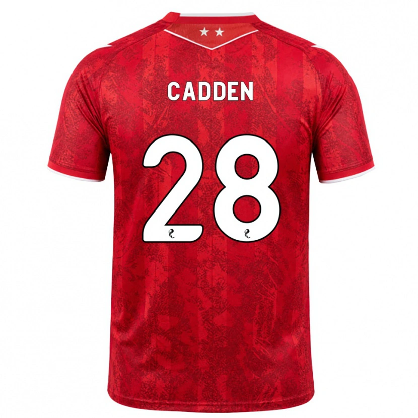 Danxen Enfant Maillot Chris Cadden #28 Rouge Blanc Tenues Domicile 2026/27 T-Shirt