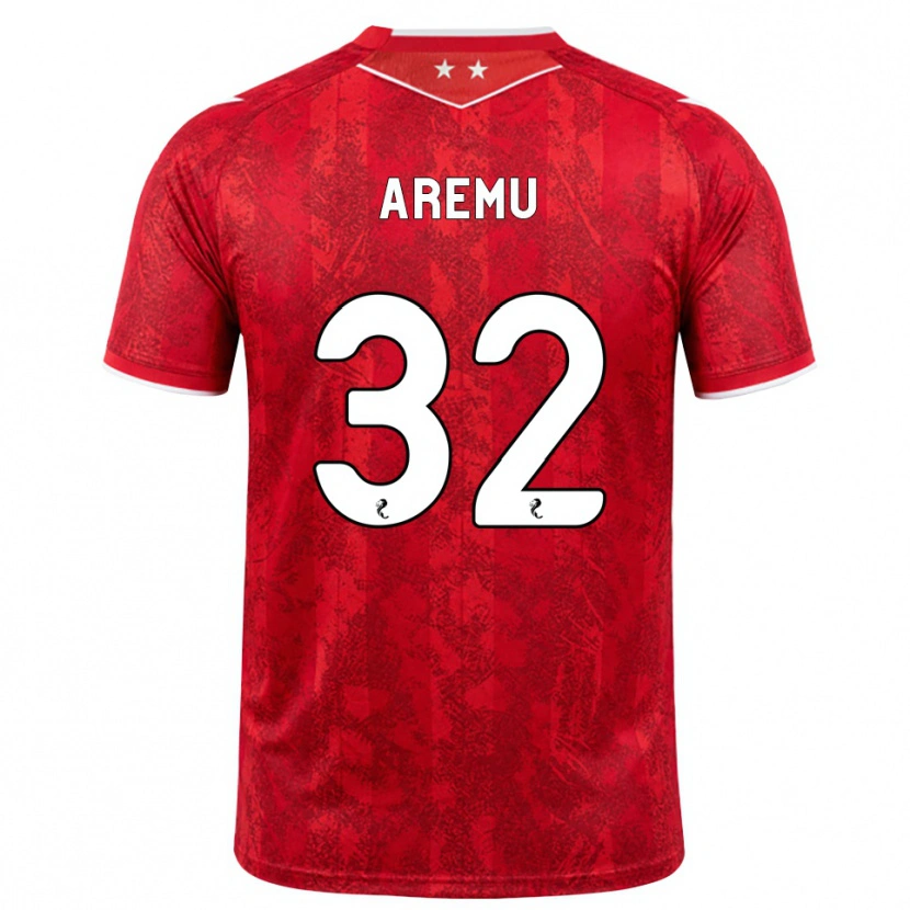Danxen Enfant Maillot Afeez Aremu #32 Rouge Blanc Tenues Domicile 2026/27 T-Shirt