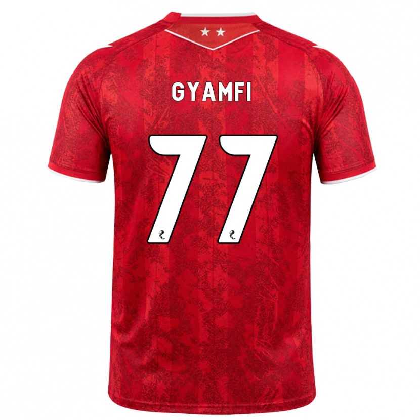Danxen Enfant Maillot Emmanuel Gyamfi #77 Rouge Blanc Tenues Domicile 2026/27 T-Shirt