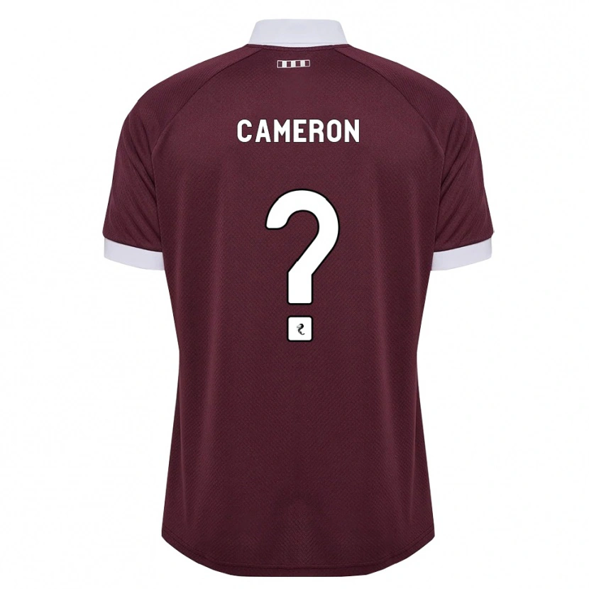 Danxen Enfant Maillot Ruaridh Cameron #0 Blanc Bordeaux Tenues Domicile 2026/27 T-Shirt