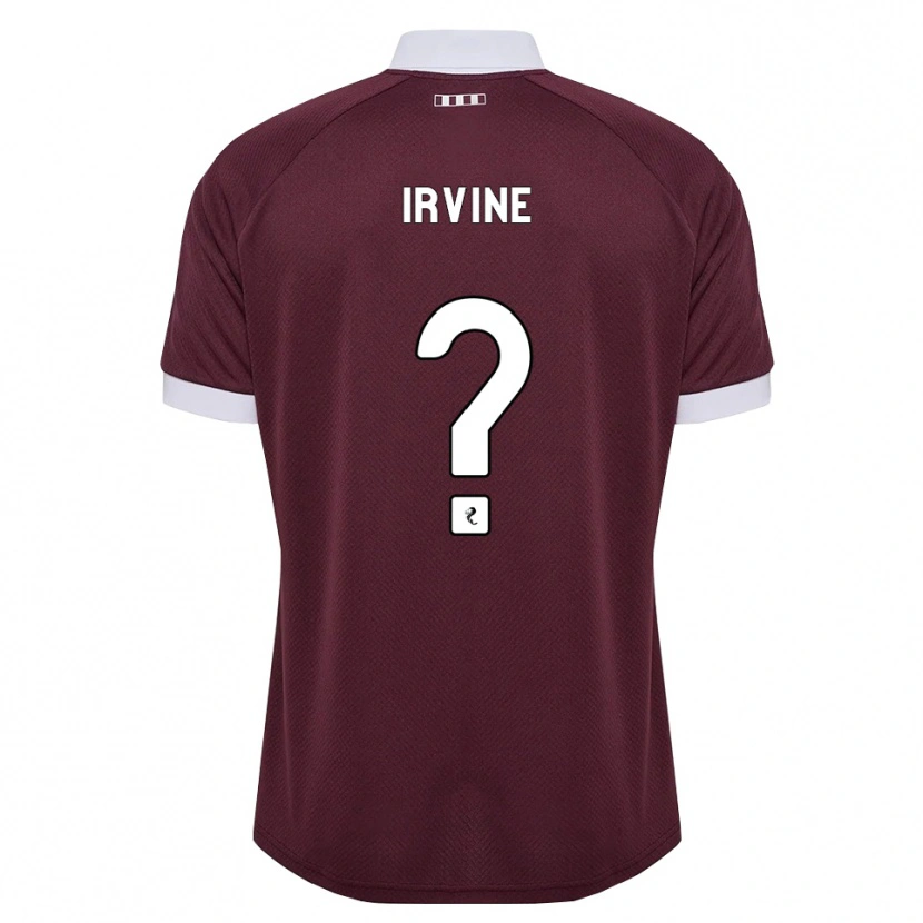 Danxen Enfant Maillot Dylan Irvine #0 Blanc Bordeaux Tenues Domicile 2026/27 T-Shirt