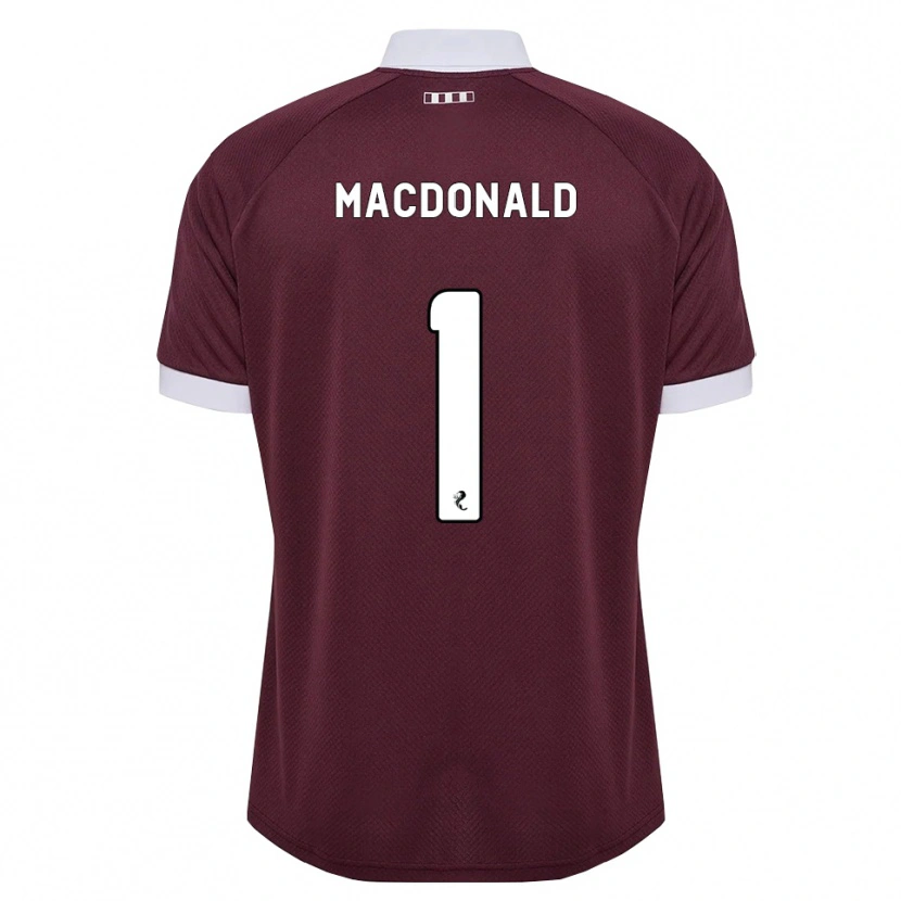 Danxen Enfant Maillot Jamie Macdonald #1 Blanc Bordeaux Tenues Domicile 2026/27 T-Shirt