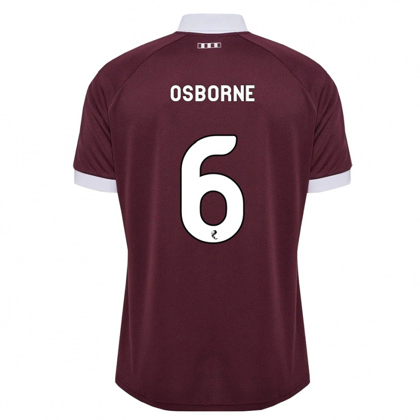 Danxen Enfant Maillot Alfie Osborne #6 Blanc Bordeaux Tenues Domicile 2026/27 T-Shirt