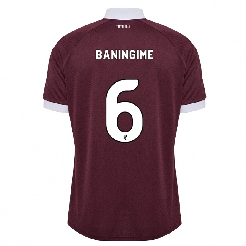 Danxen Enfant Maillot Beni Baningime #6 Blanc Bordeaux Tenues Domicile 2026/27 T-Shirt