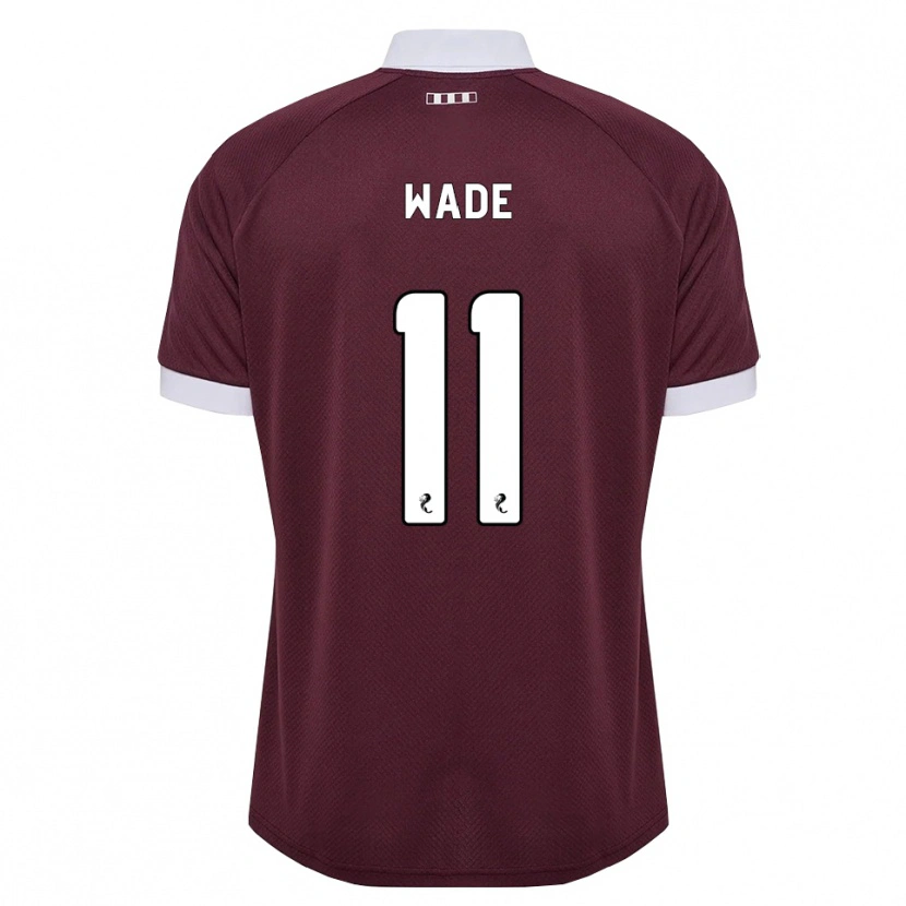 Danxen Enfant Maillot Lauren Wade #11 Blanc Bordeaux Tenues Domicile 2026/27 T-Shirt